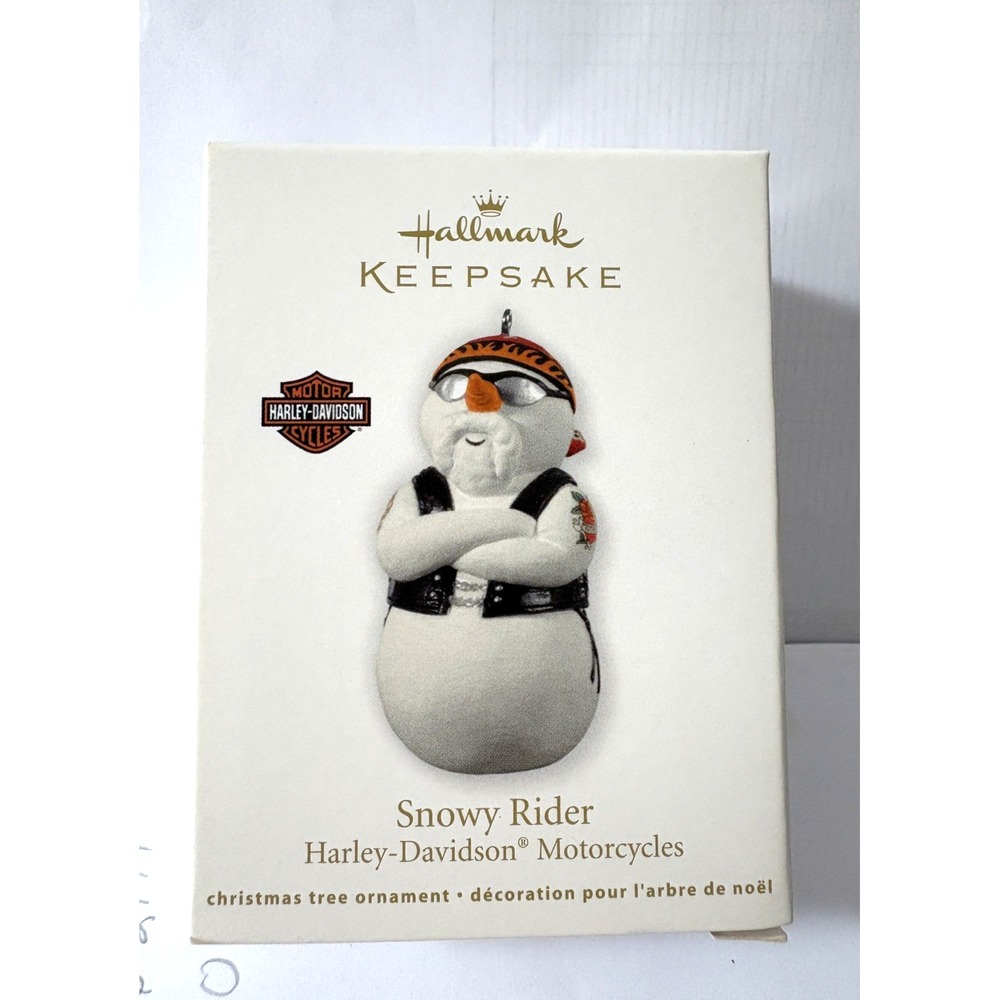 Hallmark Snowy Rider Harley Davidson Motorcycles Keepsake ornament 2012 NIB